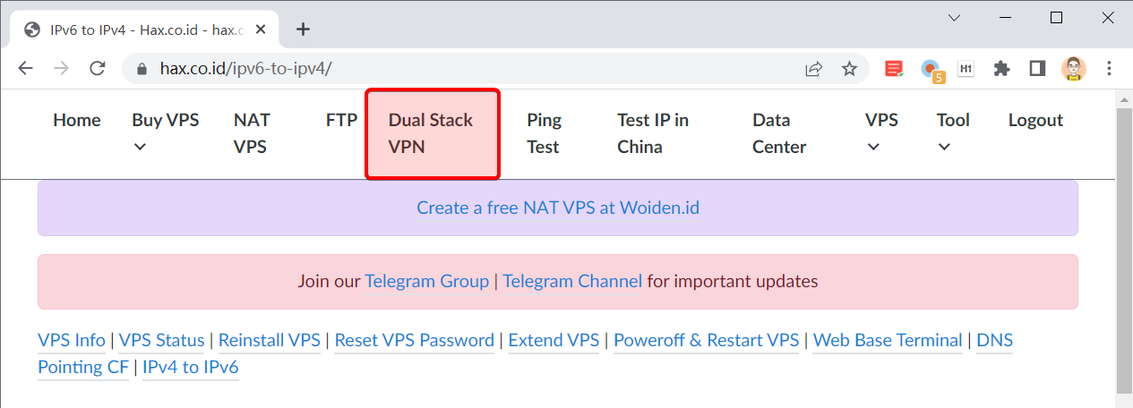 Hax 免费VPN 功能入口