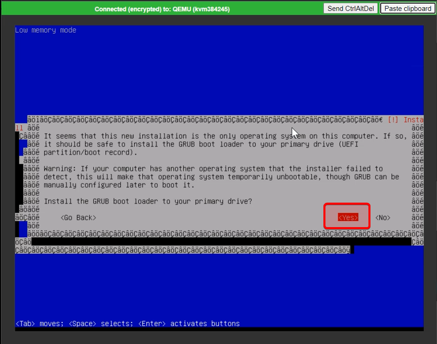 Debian安装 保存GRUB Yes