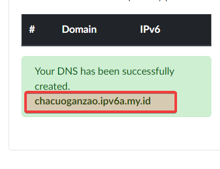 Hax DNS Pointing CF create DNS succeed