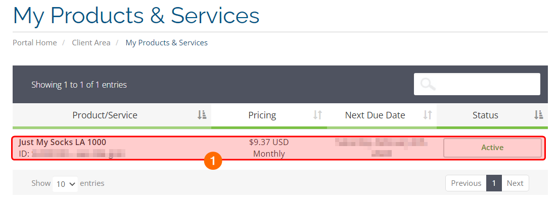Bandwagon官方机场(VPN) Just My Socks  打开一个服务
