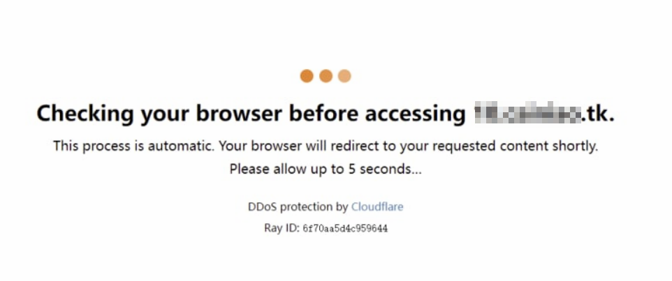 Cloudflare 防 DDOS 页面