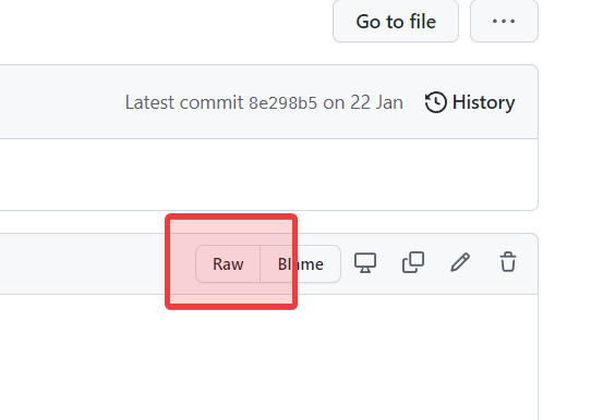 Use 'Raw' button to get raw file Use 'Raw' button to get raw file