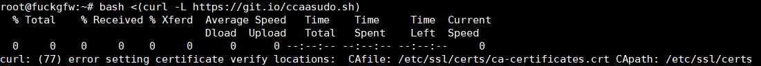 curl: (77) error setting certificate verify locations:  CAfile: /etc/ssl/certs/ca-certificates.crt CApath: /etc/ssl/certs