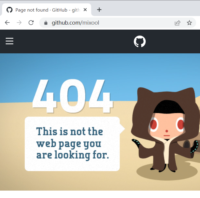 Github 404 page Github 404 page